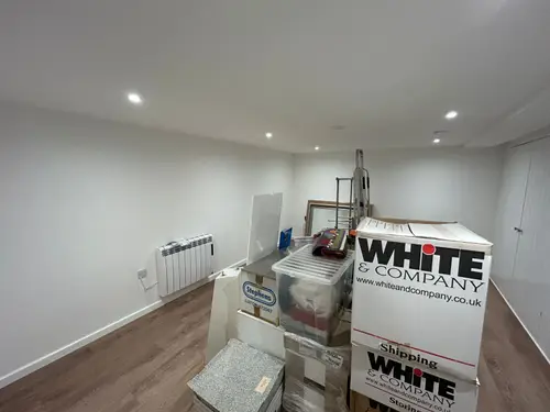 Dry lined walls prepared for decorating in a Guernsey property